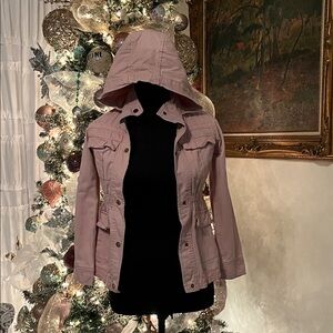 C&C California Kids Pink Hooded Utility Jacket – Size 10